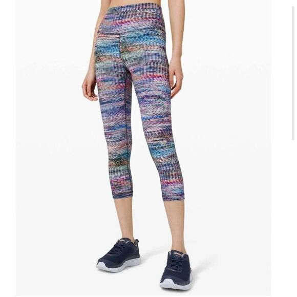 Lululemon Wunder Train Hi Rise Crop Legging Digital Oasis - Picture 2 of 12